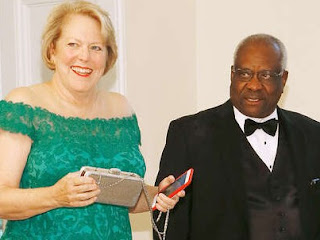 Kathy Ambush's ex-husband Clarence Thomas with his wife Virginia Lamp